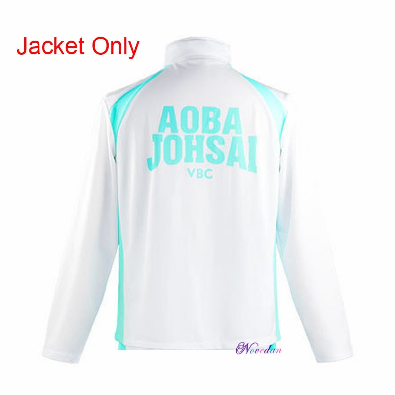 Haikyuu Cosplay Jacket Anime Volleyball Sportswear Karasuno Nekoma Aoba Johsai Fukurodani Inarizaki High School Uniform Costume