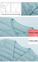 Chaqueta de plumón ultraligera para mujer, Parka portátil, tela mate, informal, 90%, abrigo de plumón de pato, Parka cálida, chaqueta ligera de buena calidad