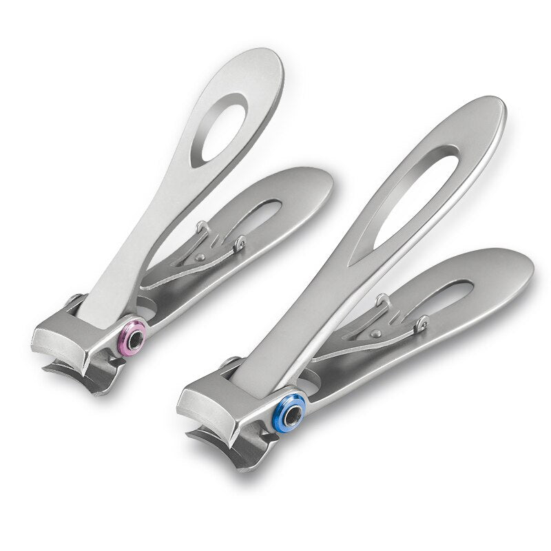 2PCS/SET Nail Clippers Stainless Steel Nail Cutter Toenail Fingernail Manicure Trimmer Toenail Clippers for Thick Nails