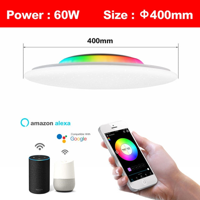 OFFDARKS Modern LED Smart Ceiling Light WiFi / APP Intelligent Control Ceiling lamp RGB Dimming 36W / 48W / 60W / 72W