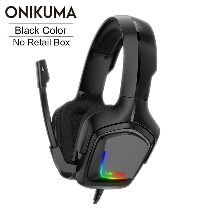 ONIKUMA K20 PS4 Headset casque PC Gamer Stereo Gaming Headphones with Mic/Led Light for XBox One/Laptop Tablet