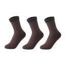3 Paar/Set Damen Winter Warme Socken Verdicken Thermische Nylon Einfarbige Socken Weicher Schnee Samt Stiefel Boden Schlaf Schwarze Socke