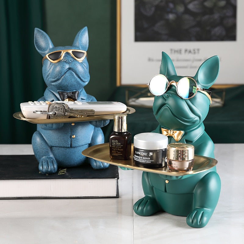 Cool Bulldog,Statue,Table Decoration,Fashion Sculpture,Home Room Decor,Multifunction,Desk Storage,Figurine Miniature,Coin Bank