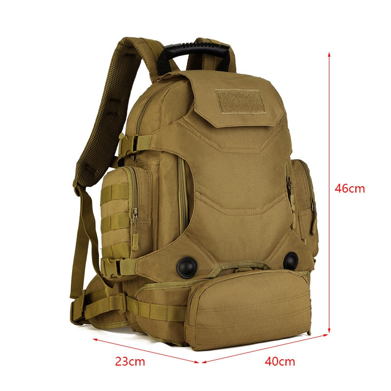 40L Taktischer Rucksack 2 in 1 Militär Hüfttasche Armee Rucksack Rucksack Molle Outdoor Sporttasche Herren Camping Wandern Klettern Tasche