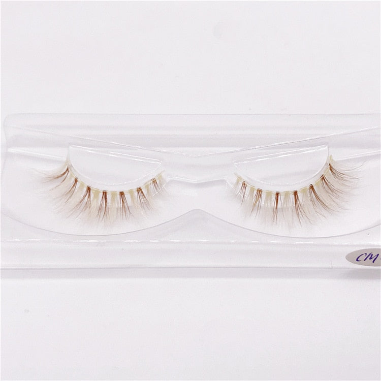 Xinemilin BLONDE 3D Nerz gefälschte Wimpern Großhandel natürliche individuelle braune falsche Wimpern Make-up 15 25 mm Wimpernverlängerung Zubehör