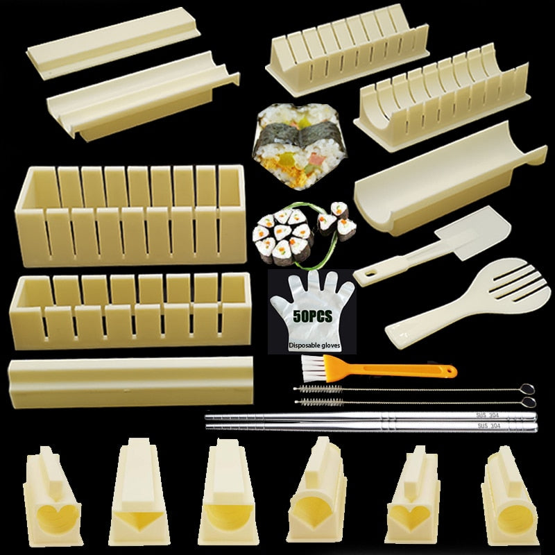 11 stücke DIY Kochen Werkzeuge Sushi Kit Home Küche Gesunde Sushi Roll Maker sushi werkzeuge kit