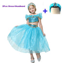 Película niñas chico verano jazmín princesa baile vestido niños Aladino Halloween fiesta actuación disfraz Top falda pantalón conjunto