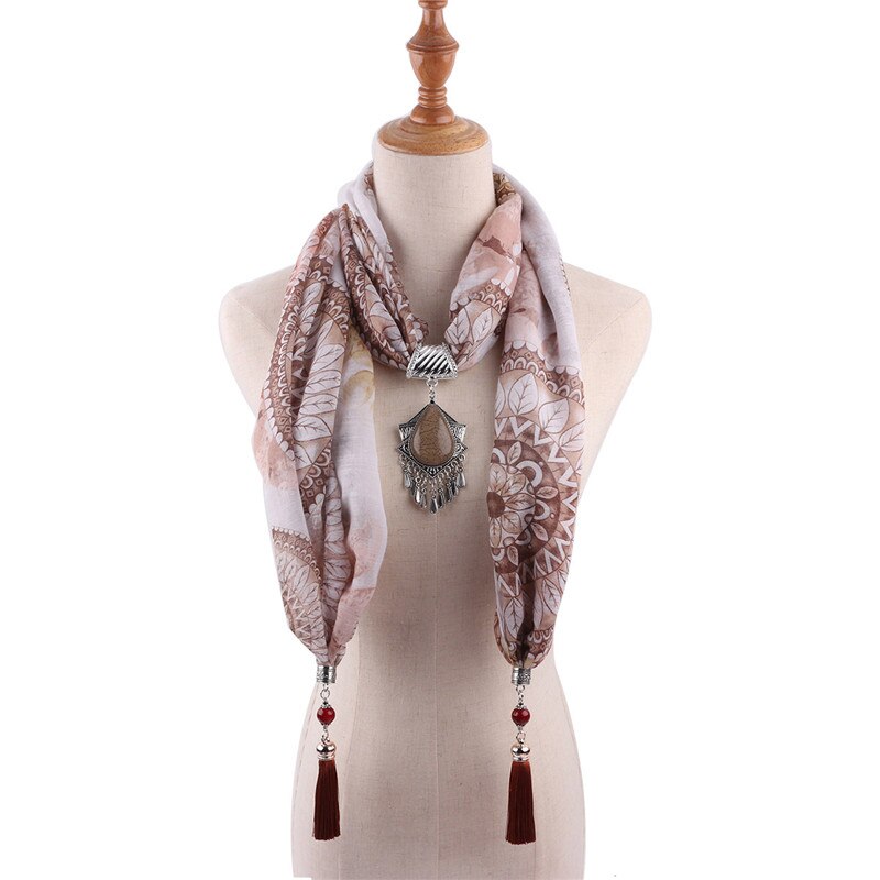 RUNMEIFA, joyería de algodón, collar llamativo, colgante, bufanda para mujer, pañuelo bohemio, Foulard, accesorios para mujer, tiendas Hijab