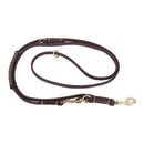 Multifunktionale Zwei-Hundeleine, weicher Echtledergriff, Doppelleinen, P-Kette, Halsband, lang, kurz, für Hundetrainingsleine