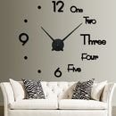 3D DIY Large Wall Clock Modern Design Silent Wall Sticker Clock Acrylic Mirror Self adhesive Wall Clocks Living Room Home Decor