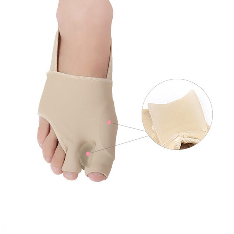1Pair Toe Separator Hallux Valgus Bunion Corrector Orthotics Feet Bone Thumb Adjuster Correction Sock Straightener Brace 2 Size