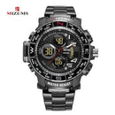 MIZUMS Men's Watches Quartz LED Digital Watch Sport Military Waterproof Clock Male Chronograph Stop Wristwatch Relogio Masculino