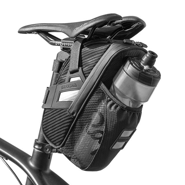 ROCKBROS  Rainproof Nylon Bike Saddle Bag MTB Bike Rear Front Bag Outdoor Cycling Mountain Bike Back Seat Tail Pouch Package