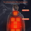 Männer 9 Bereiche Beheizte Jacke USB Winter Outdoor Elektrische Heizjacken Warm Sprots Thermomantel Kleidung Beheizbare Baumwolljacke