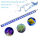Populargrow 54W/81W/108W LED-Aquarium-Licht mit nur 470nm Blauspektrum-Streifenlicht Schön Ihre Korallenriff-Aquarium-Lampe