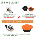 ICafilas180/60ml Refillable Espresso Coffee Maker Capsules for BOSCH Machine Tassimo Reusable Filter Coffee Pod Eco-Friendly