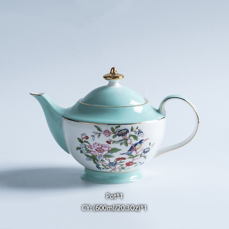 Pastoral Bone China Tee-Set Porzellan duftende Teetasse Keramiktopf Blumen-Teekanne-Set Café-Becher Kaffeetasse Teetasse Teeset Teegeschirr