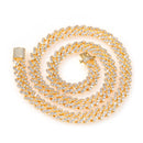 THE BLING KING 9 mm Schnalle Link Pave Iced CZ Cuban Link Halsketten Goldfarbe Luxus Bling Bling Schmuck Mode Hiphop für Männer