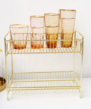 2 Schichten Metall Kosmetik Lagerregal Badezimmer Make-up Organizer Küche Gewürz Eisen Lagerregale Make-up Organizer Box