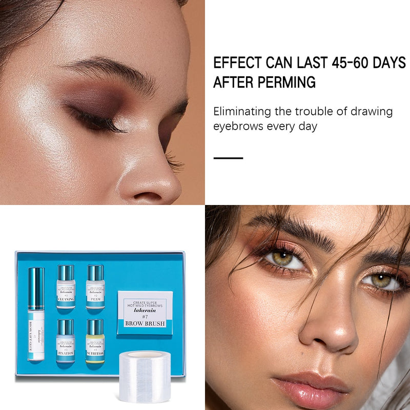 Lakerain Semi-permanent Brow Lift Kit Augenbrauen-Laminierungs-Set Styling Perming Setting Curling Brow Lamination Eyelash Perm Set