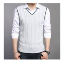 2020 Sweater Men Fashion Sleeveless Knitted Vest Male V-Neck Pullover Male Jacket Slim Solid Casual Mens Woolen Sweaters Vest