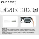 KINGSEVEN Handmade Black Walnut Sunglasses Wood Polarized Sunglasses Men Women UV400 Protection Original Wood Accessories