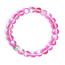 Pulsera con cuentas de piedra lunar de 8mm para Mujeres Hombres Chakra Yoga piedra brillante pulsera con abalorios pulsera hecha a mano joyería