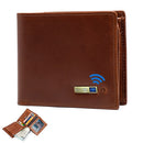 Smart Anti-Lost Wallet-kompatibles Leder Kurze Kreditkarteninhaber Männliche Geldbörse Echtes Leder Herren Geldbörsen Kostenlose Gravur
