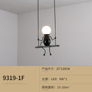 Creative Nordic Little Man Swing Pendant Light Modern Hanging Children&