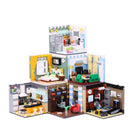MEOA Living House Sets 6 Stile Einrichtungsbausteine ​​MOC Bricks City Friends Home Building Sets Lernspielzeug Geschenk
