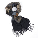 SHOWERSMILE Men Scarf Striped Tassel Winter Scarf for Men Designer Brand Acrylic Men&