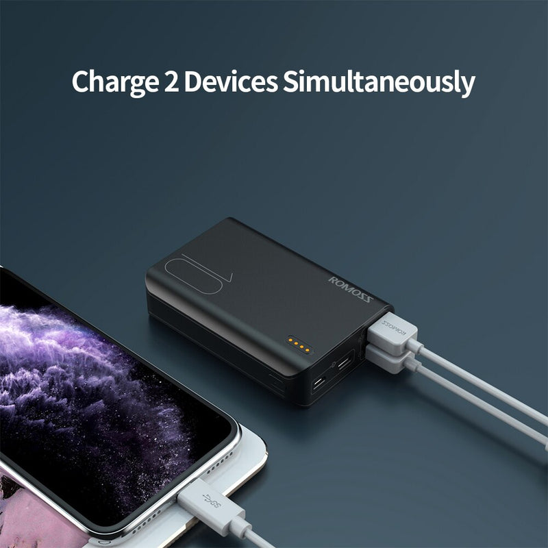 Romoss Sense4 Mini Power Bank 10000mAh Powerbank Carga potente Cargador de batería externo portátil para iPhone para teléfono Xiaomi