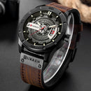 CURREN Men Military Sports Watches Men's Quartz Date Clock Man Casual Leather Wristwatches  Relogio Masculino
