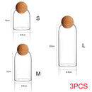 Frasco de vidrio de almacenamiento con tapa de madera, frascos de albañil de cocina con tapa, contenedor de botella de vidrio, recipiente dispensador de cereales