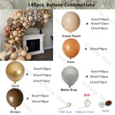 Retro Coffee Matte White Balloons Garland Arch Kit Boho Wedding Decoration Gender Reveal Birthday Baby Shower Decor Accessory