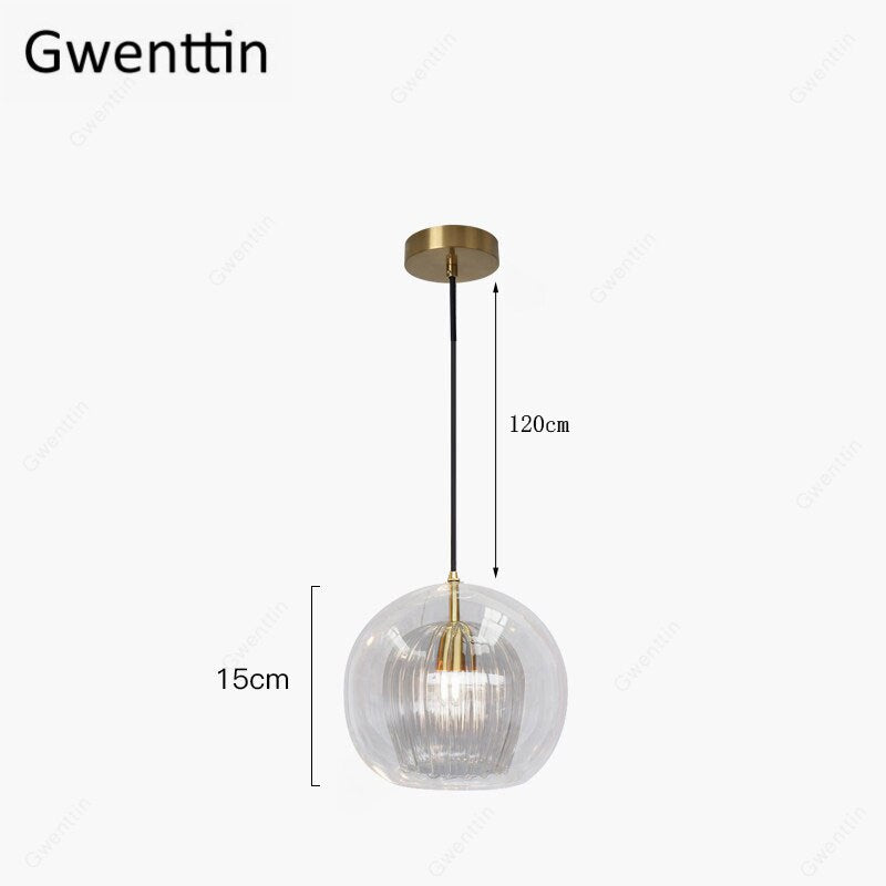 Lámpara colgante Led de cristal nórdico, luces colgantes modernas para cocina, barra, lámpara Industrial, accesorios de iluminación para comedor y sala de estar, decoración del hogar