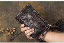 Original retro genuine leather men's long zipper clutch bag fashion natural high quality first layer cowhide teens phone wallet