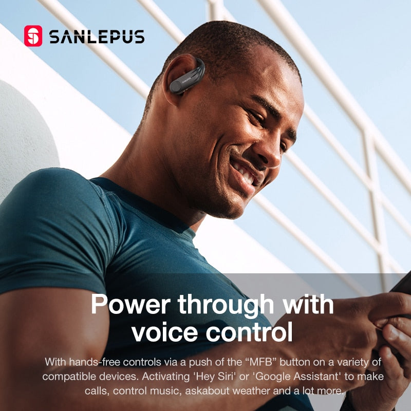 Auriculares Bluetooth SANLEPUS TWS 5,0, auriculares inalámbricos con pantalla Led, auriculares estéreo para Xiaomi, auriculares deportivos para videojuegos