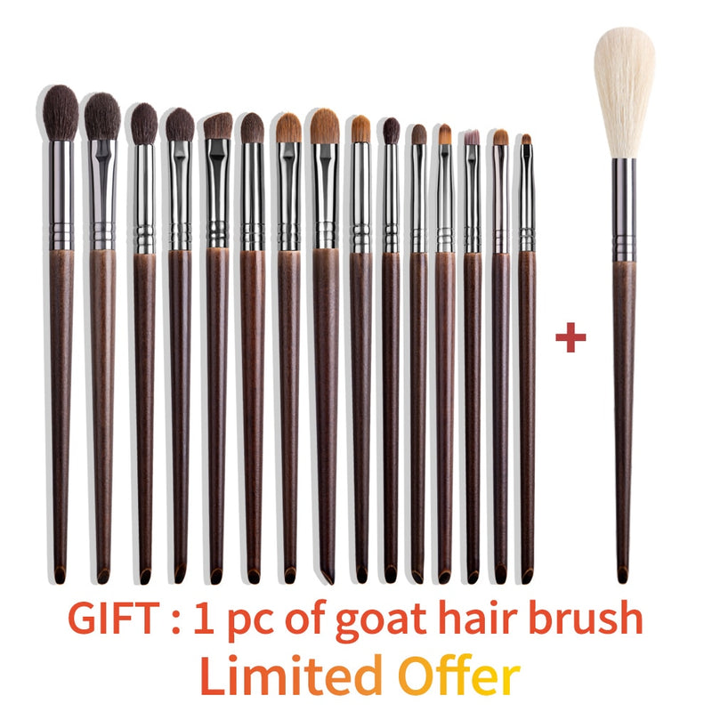 OVW Natural Goat Hair Makeup Brushes Set Professional Kit brocha maquillaje pedzle do makijazu blending smudging brush shader