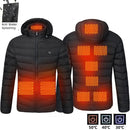 Männer 9 Bereiche Beheizte Jacke USB Winter Outdoor Elektrische Heizjacken Warm Sprots Thermomantel Kleidung Beheizbare Baumwolljacke
