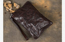 Original retro genuine leather men's long zipper clutch bag fashion natural high quality first layer cowhide teens phone wallet