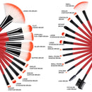 22pcs Makeup Brushes Cosmetic Set Powder Foundation Eyeshadow Brush Tool case Eye Face Powder Foundation Brushes