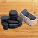 Tontin Hot Stone Massage Körper Basaltstein Set Schönheitssalon SPA mit dickem Segeltuch Heizbeutel Rückenschmerzen lindern