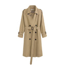 Mode Marke Neue Frauen Trenchcoat Lange Zweireiher Gürtel Blau Khaki Dame Kleidung Herbst Frühling Oberbekleidung Oversize Qualität