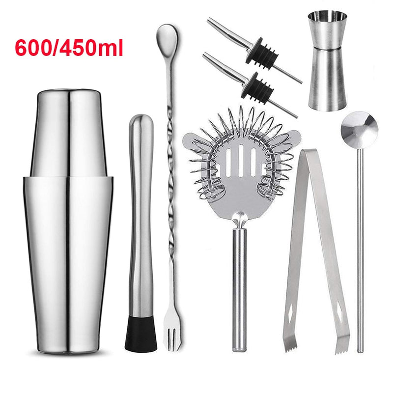 UPORS Stainless Steel Cocktail Shaker Mixer Wine Martini Boston Shaker For Bartender Drink Party Bar Tools 550ML/750ML