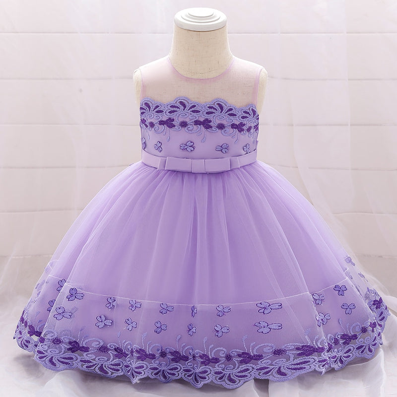 2022 Baby Girl Party Dresses Newborn Baby Baptism Dress For Girls Birthday Princess Clothes Beading Infant Wedding Dress