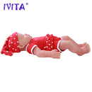 IVITA WG1510 47 cm 3,67 kg Mädchen mit geschlossenen Augen, hochwertige Ganzkörper-Silikon-Reborn-Puppen, lebendig geboren, Brinquedos, realistisches Baby-Spielzeug