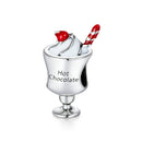 BISAER 925 Sterling Silver High Heels Shoes&Lipstick Charms Beads Wine Glass Pendant Fit Elegant Women DIY Bracelet Fine Jewelry