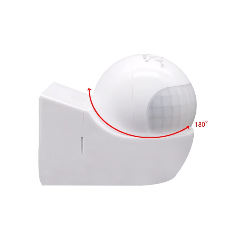 Motion Sensor 110v~230v Motion Detector Automatic Infrared PIR Sensor 180 Degree Rotating Outdoor Timer Light Switch