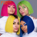 FASHION IDOL 10-Zoll-Bob-Perücken, glattes Haar, Spitze-Perücken für Frauen, Cosplay-Perücken, hitzebeständig, Kunsthaar, synthetisch, versandkostenfrei